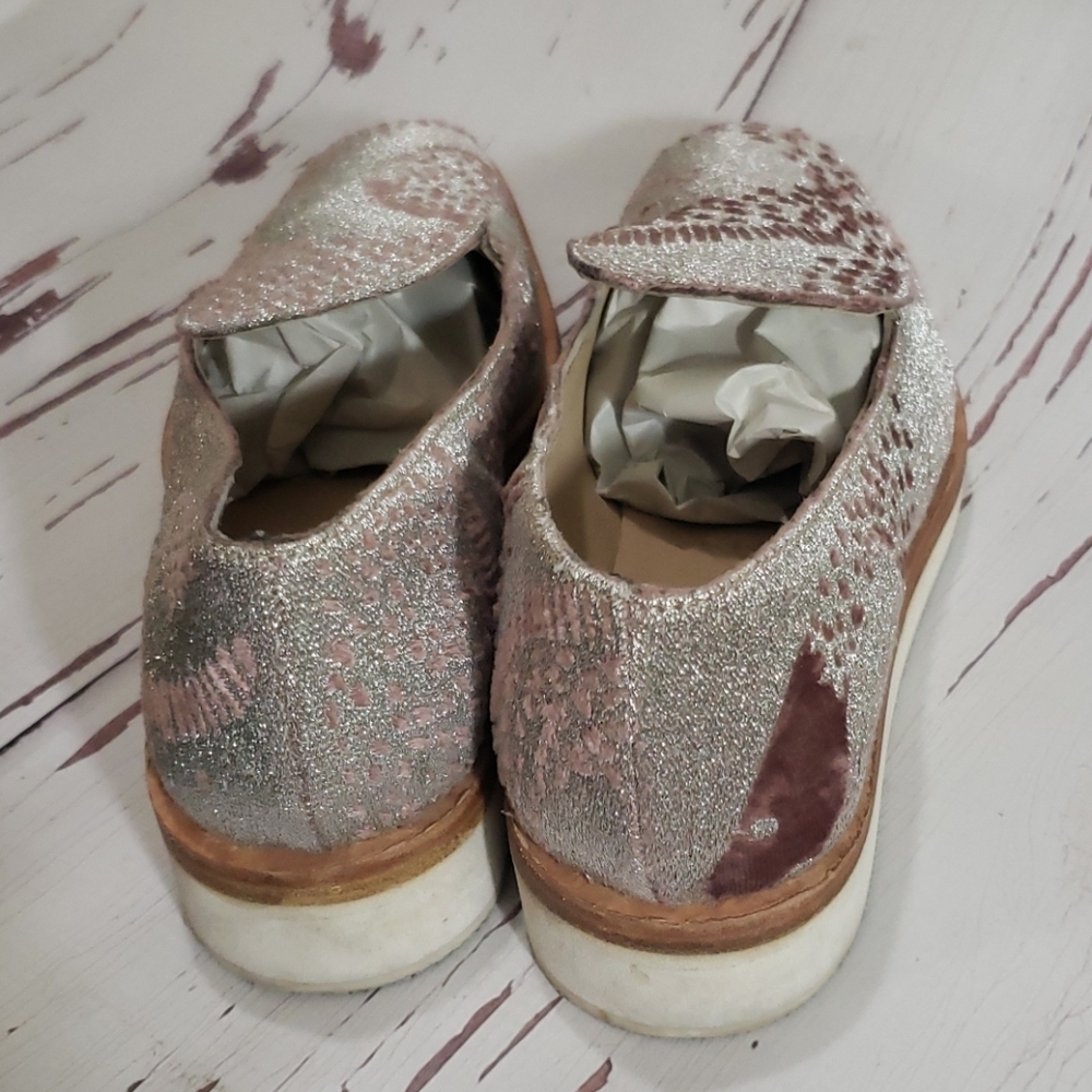 Free people  cat eye flat loafers silver and brown - Picture 4 of 7